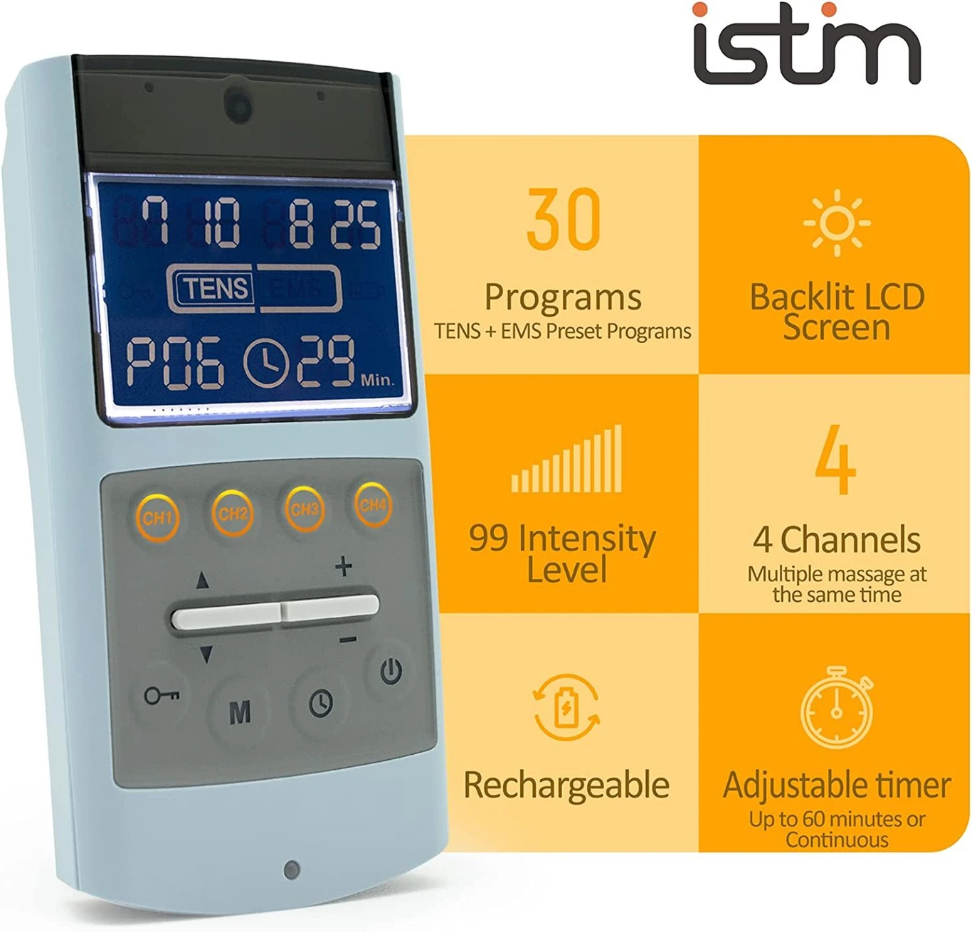 tens ems muscle stimulator machine for pain relief muscle
