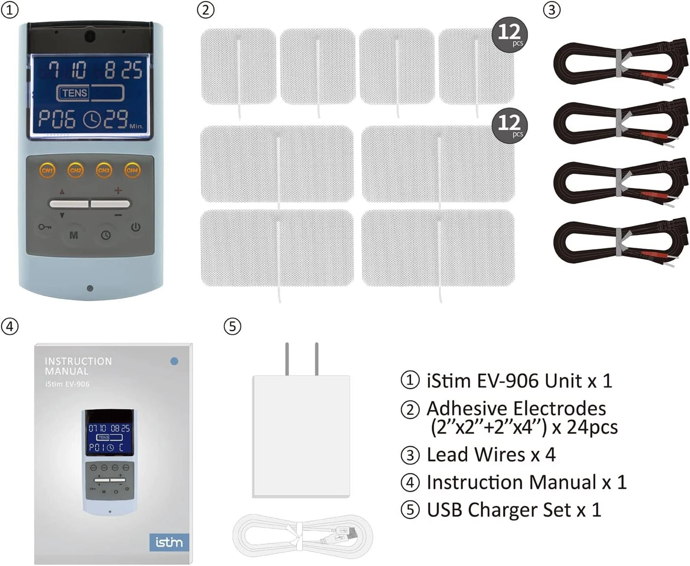 tens ems muscle stimulator machine for pain relief muscle